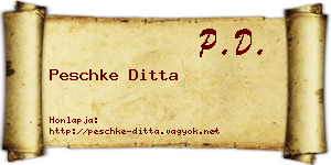 Peschke Ditta névjegykártya